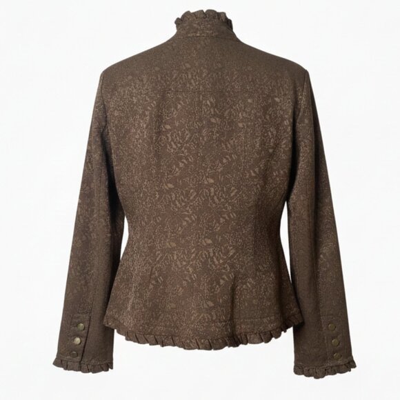 Brown Rose Patterned Jacket - Picture 2 of 2